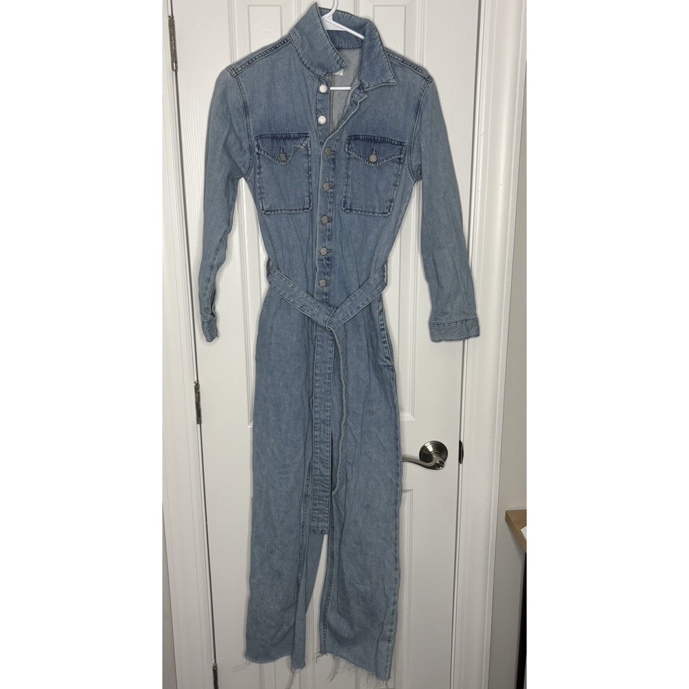 Boyish Women's Denim "Guy" The General Jumpsuit Light Blue Size Extra Small